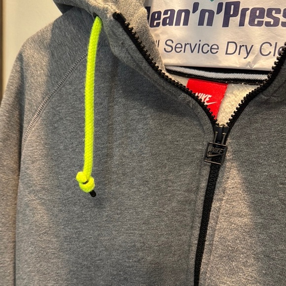 Nike Gray full zip Hoodie with Neon Accents EUC XXL - Picture 3 of 12